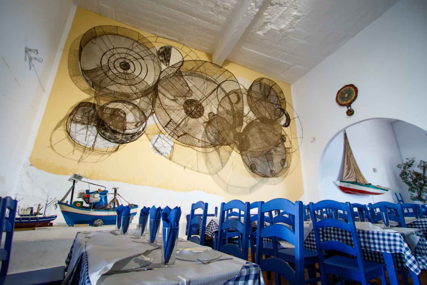 Pepe D&aacute;maso artwork inside Las Nasas restaurant